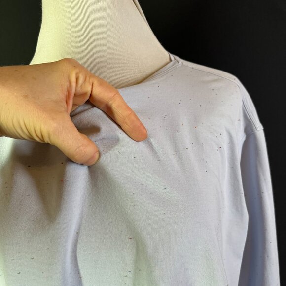 Lululemon Size 8? Back in Action Speckled Blue Long Sleeve Tee - Picture 4 of 11